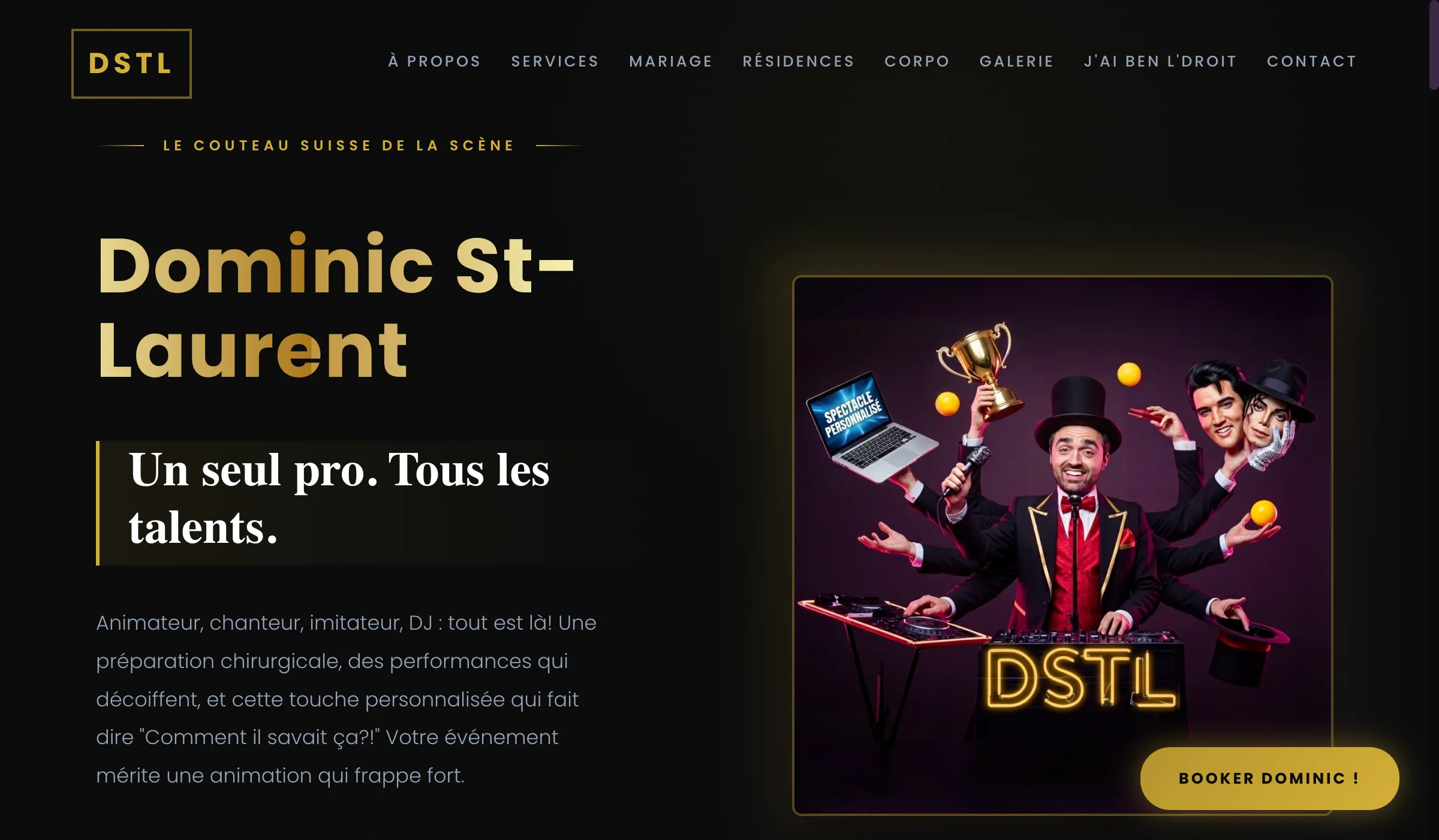 dominicstlaurent.ca - Screenshot