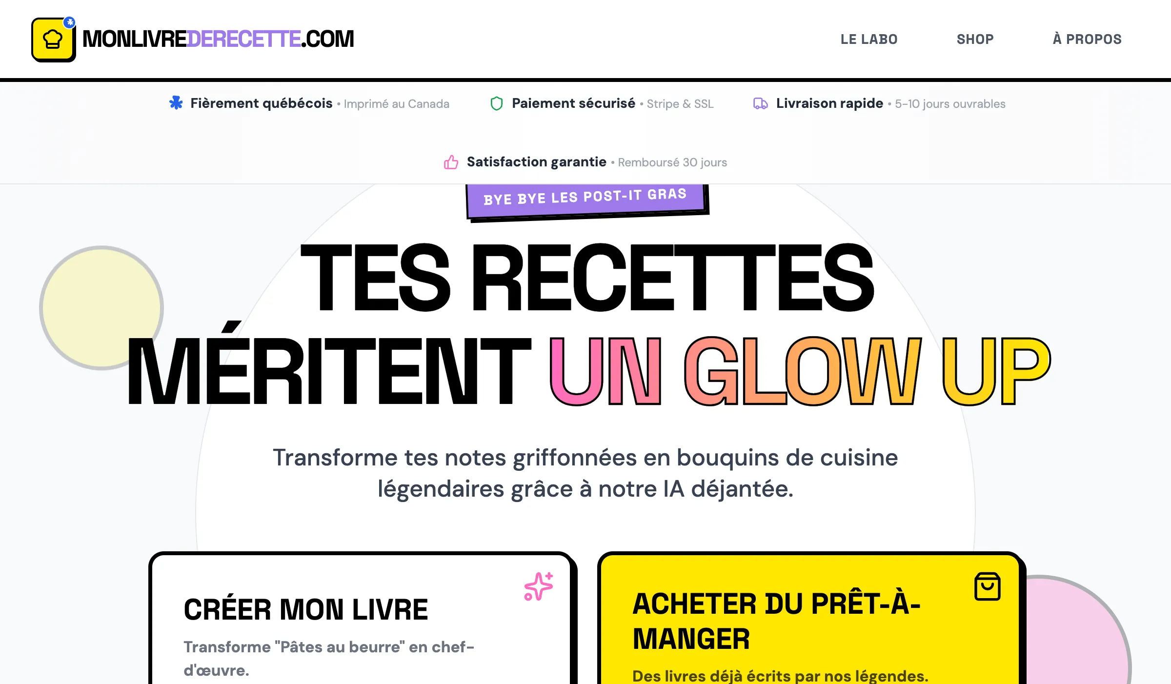 MonLivreDeRecette.com - Screenshot